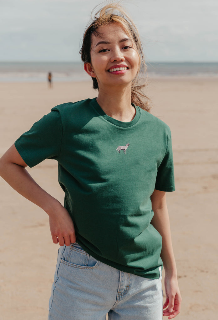 grey wolf womens t-shirt Big Wild Thought
