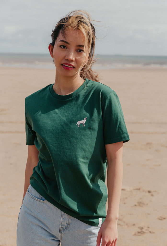 grey wolf womens t-shirt Big Wild Thought