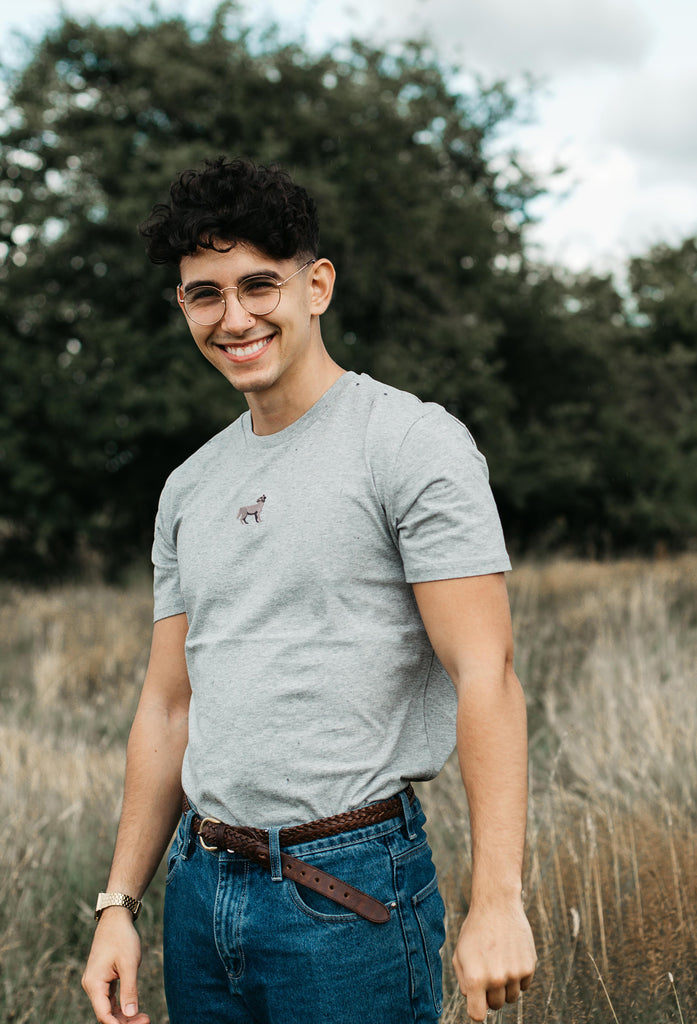 grey wolf mens t-shirt Big Wild Thought