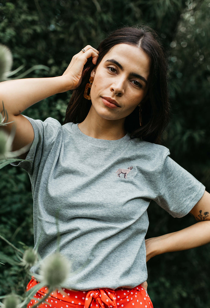 grey wolf womens t-shirt Big Wild Thought