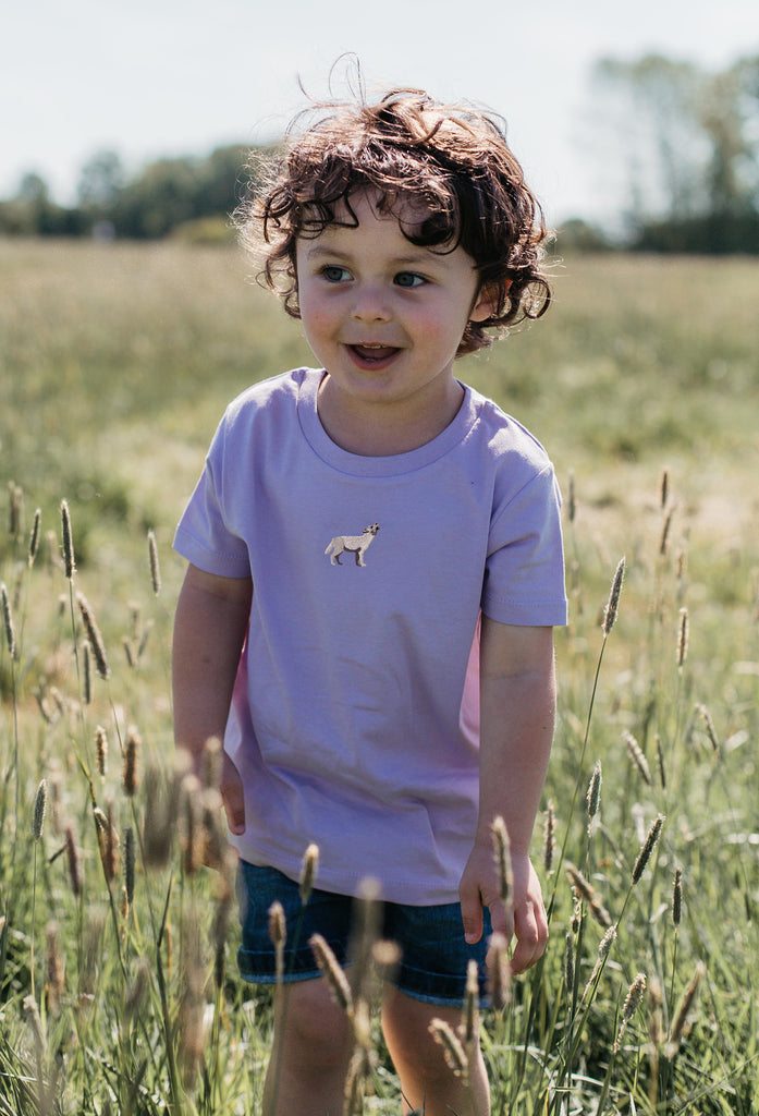 grey wolf childrens t-shirt Big Wild Thought