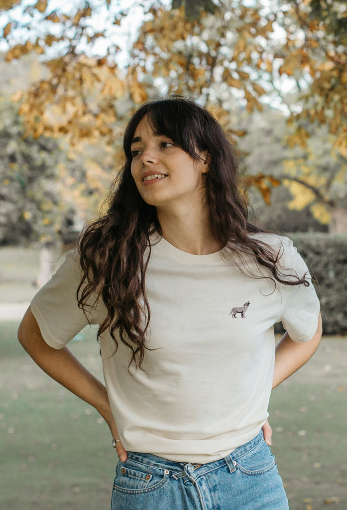grey wolf womens t-shirt Big Wild Thought