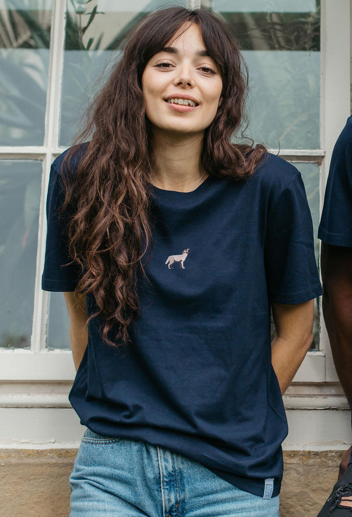 grey wolf womens t-shirt Big Wild Thought