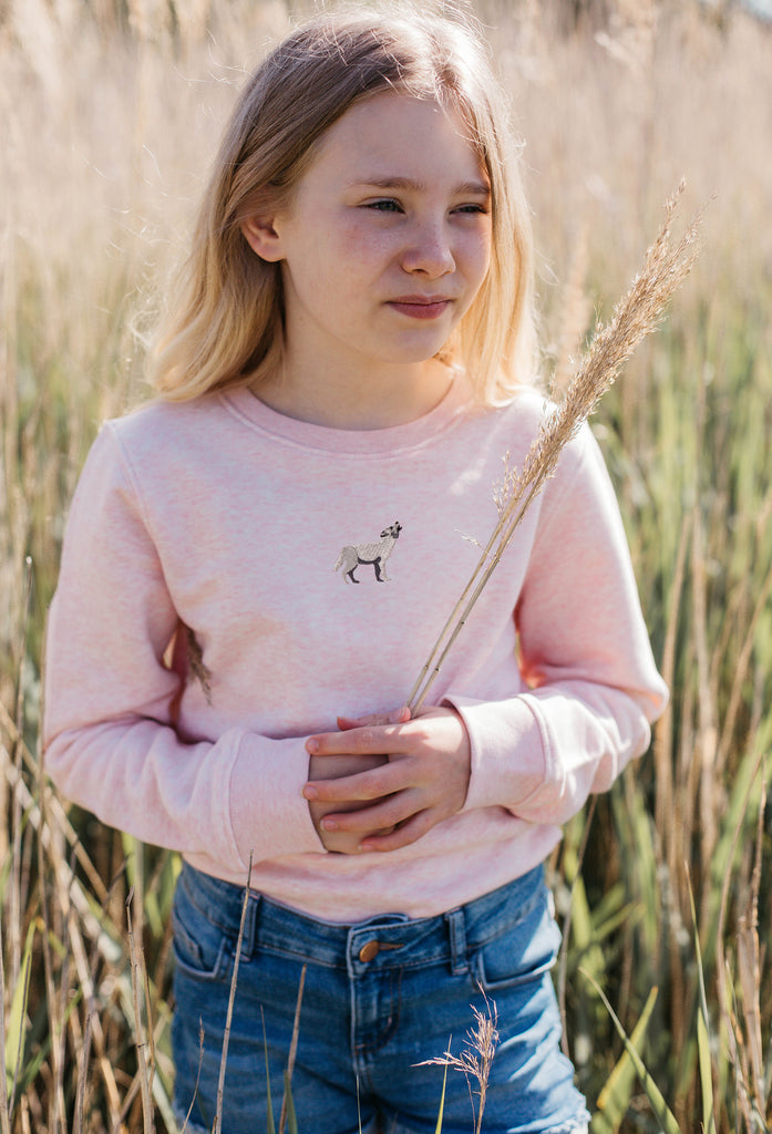 grey wolf childrens sweatshirt Big Wild Thought