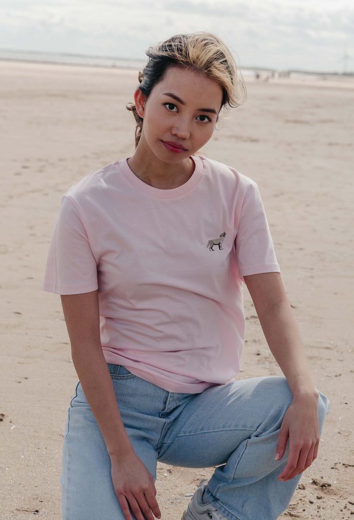 grey wolf womens t-shirt Big Wild Thought