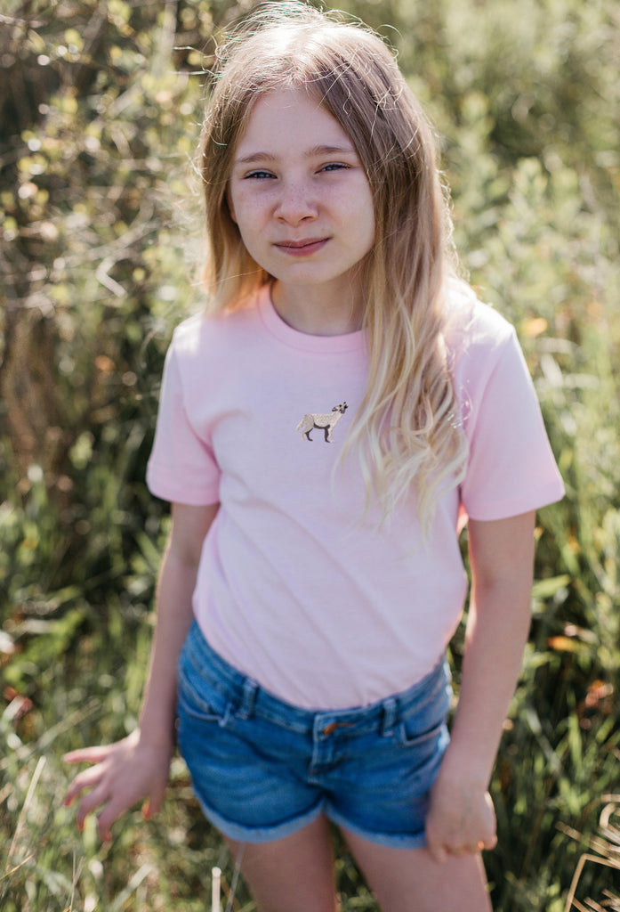 grey wolf childrens t-shirt Big Wild Thought