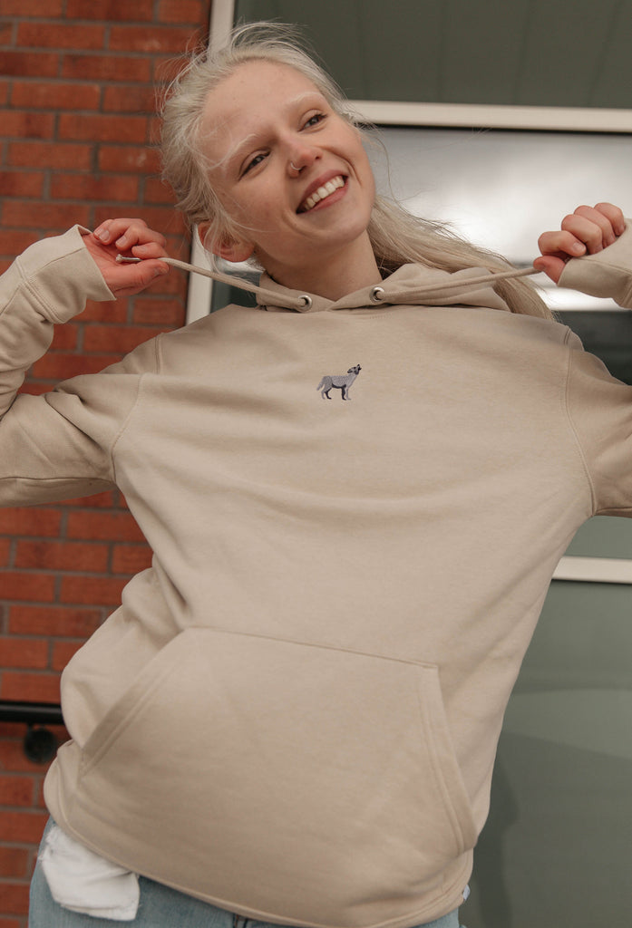grey wolf hoodie Big Wild Thought