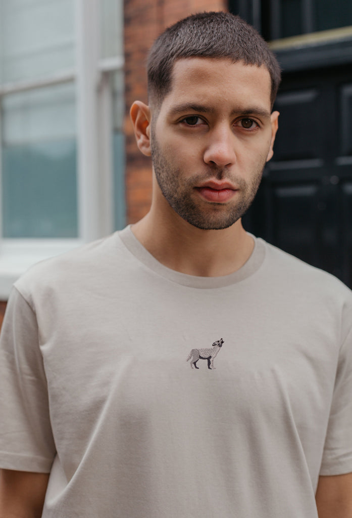 grey wolf mens t-shirt Big Wild Thought