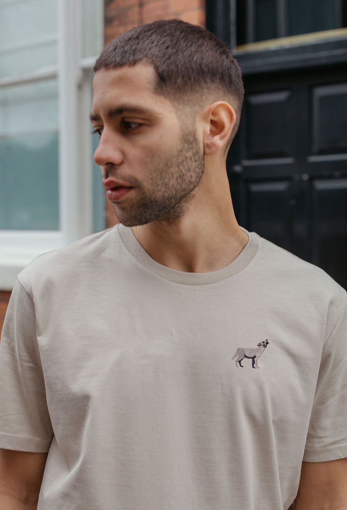 grey wolf mens t-shirt Big Wild Thought