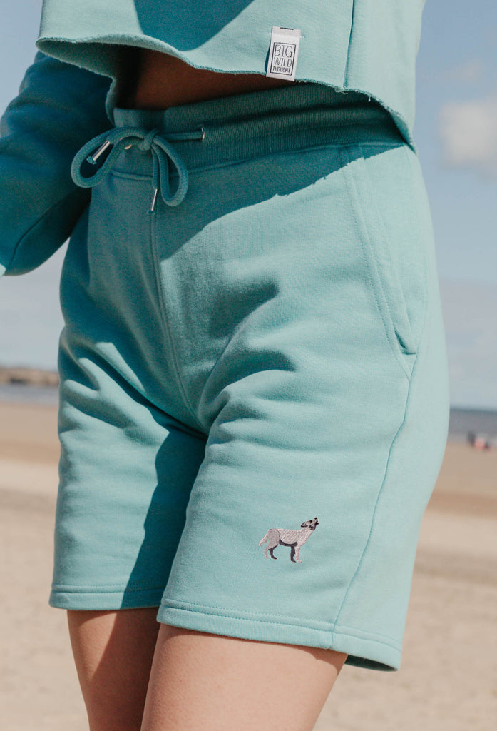 wolf womens sweat shorts Big Wild Thought