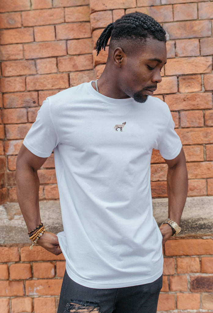 grey wolf mens t-shirt Big Wild Thought