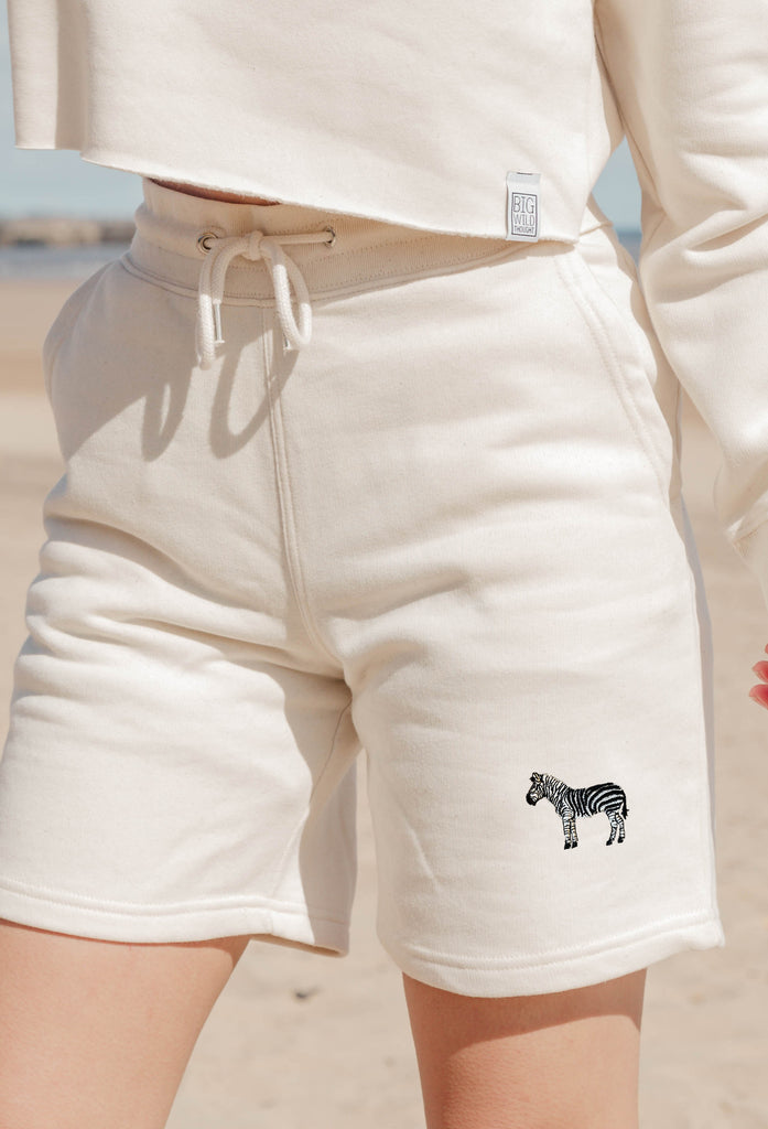 zebra womens sweat shorts Big Wild Thought